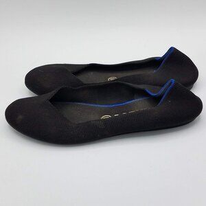 Rothy’s Flat Round Toe Slip-On Ballet Shoe Black Casual Women's 8.5